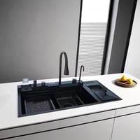 حوض مطبخ متكامل مع خلاط و باسكت حوض بمقاس كبير 100...