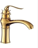 خلاط مغسلة فانوس قصير لون ذهبي