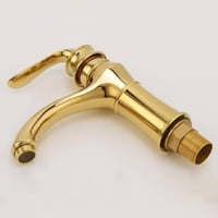 خلاط مغسلة فانوس قصير لون ذهبي