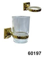 حامل فرشاة اسنان لون ذهبي