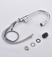 خلاط مطبخ سحب لون فضي لامع الماني