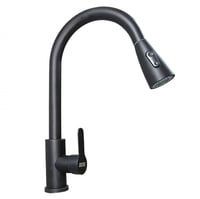 حوض مطبخ اسود بفتحة ستيل 304 + حماية نانو