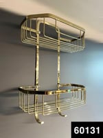 سلة ترتيب ادوات الاستحمام استيل 304 ( ذهبي )