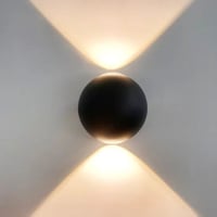 مصباح خارجي جداري مقاوم للماء لون اسود اتجاهيين