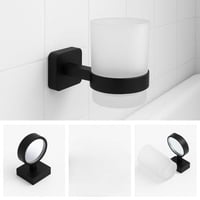 كوب فرشاة الاسنان لون اسود