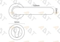 مسكة باب لون اسود مطفي 40009