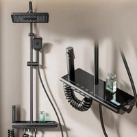 شاور مطري رصاصي دجيتال - خلاط عريض