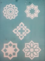 مجموعة زخارف (3) شاشة حريرية