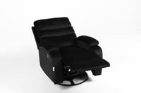 كرسي استرخاء اسود هزاز ودوار – قماش مخمل فاخر للرا...