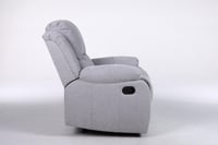 كرسي استرخاء رمادي فاتح خامة كتان ثابت ومريح – تصم...