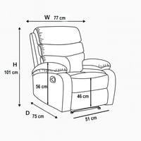 كرسي استرخاء جلد بيج ثابت مع حامل أكواب بتصميم مري...