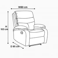كرسي استرخاء جلد بيج ثابت مع حامل أكواب بتصميم مري...