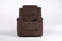 كرسي استرخاء بني ثابت بخامة كتان فاخرة – راحة وأنا...