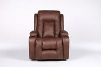 كرسي استرخاء مع حامل أكواب – تصميم بني ثابت وكبير...