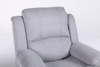 كرسي استرخاء رمادي فاتح خامة كتان ثابت ومريح – تصم...