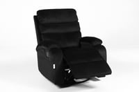 كرسي استرخاء اسود هزاز ودوار – قماش مخمل فاخر للرا...