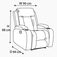 كرسي استرخاء ثابت رمادي مع حامل أكواب – ذا لاونجر...