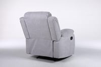 كرسي استرخاء رمادي فاتح خامة كتان ثابت ومريح – تصم...