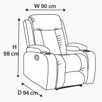 كرسي استرخاء مع حامل أكواب – تصميم بني ثابت وكبير...