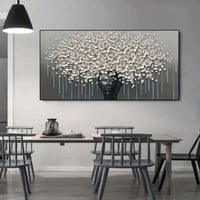 لوحة كانفس فن تجريدي (يدوي + طباعة)