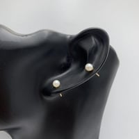 حلق اللؤلو الزراعي الطبيعي عيار 18