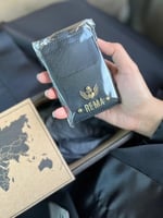 حامل بطاقة العمل جلد ( اسم + قلب بجناح )