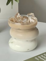 كأس زجاج للمشروبات البارده حجم كبير 450 مل