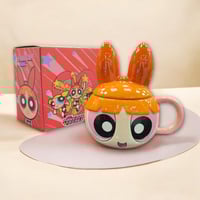 كوب فتيات القوة بشخصية بلوسوم مع غطاء سيراميك