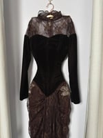 فستان سهره مخملي بقصة كورسیه