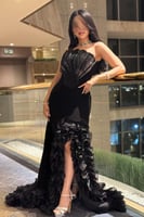 فستان سهره توب بفتحة أمامية