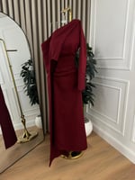 فستان سهرة أوف شولدر لون عودى