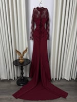 فستان سهرة أنيق بلونين عودي و اسود