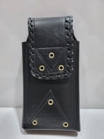 خبا جوال جلد أسود محسك