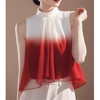 تدرج الشيفون غير النظامية مزاجه بلوزة ملابس حريمي...