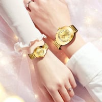 4 جديد إمرأة بيضاوي ساعة 34 مللي متر الفولاذ المقا...