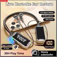 30H وقت اللعب سماعات بلوتوث LED عرض HiFi الصوت سما...