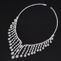 مجموعة مجوهرات زفاف فاخرة مكونة من 4 قطع للنساء أق...