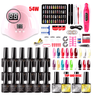 مجموعة أدوات جل الأظافر Limegirl، مصباح أظافر 54 و...