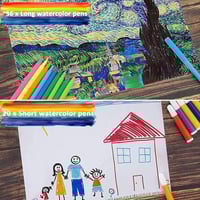 علبة أقلام تلوين، شمع، وألوان ماركر