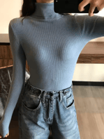 سويتر نسائي سميك محبوك ، بلوفر مضلع ، كم طويل ، يا...