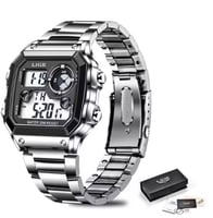 ساعة LIGE للرجال ماركة فاخرة جديدة ساعات عسكرية رق...