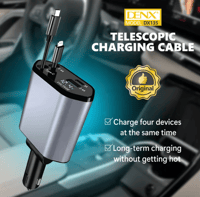 شاحن سيارة قابل للسحب DENX DX135 بقوة 18 واط 3 في...