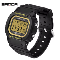 ساعة ساندا الإلكترونية للرجال ، رياضية ، مقاومة لل...