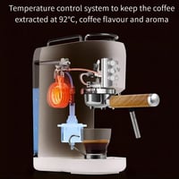 DENX 2-in-1 Coffee Maker & Steam Espresso Machine,...