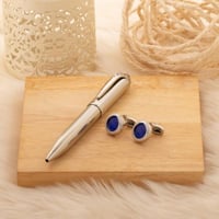 قلم فضي البشوات وكبك التفرد الفضي يجمع بينهما الفخ...