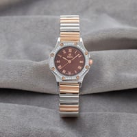 ساعه استيل عصرية مكس بني