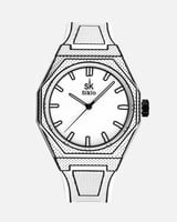 ساعة ربل 3D فايبر ابيض