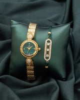 طقم تحفة زمنية باللون الذهبي