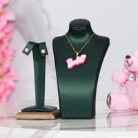 طقم سلسال وحلق بناتي ناعم تصميم براق يناسب من عمر...