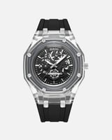 ساعة ربل نقش باللون الاسود